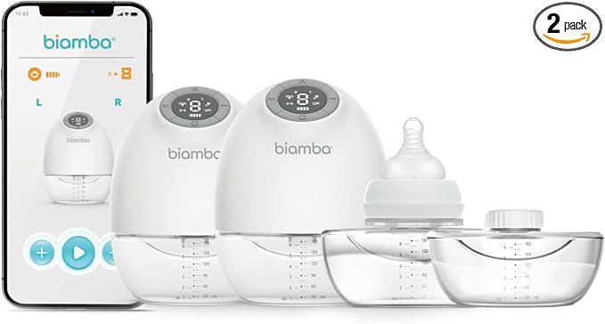 Pump Pro Portable Breast Pump Hands Free - 180mL Capacity Wearable by Biamba