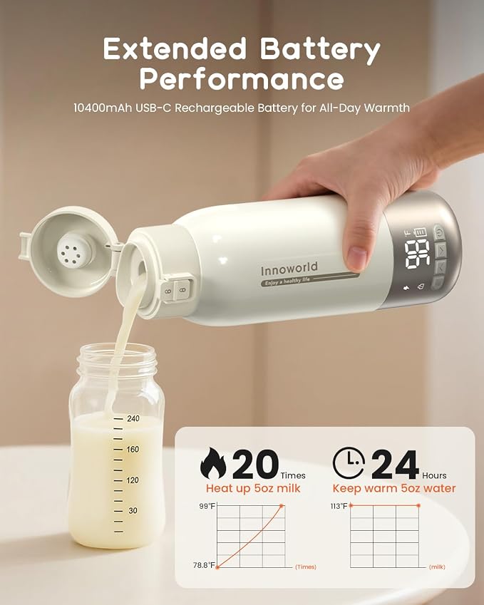 Portable Bottle Warmer for Travel, 20 oz Large Capacity Bottle Warmer On The Go - Image 3