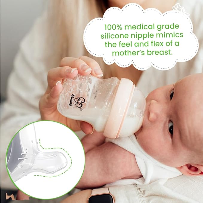 Haakaa Generation 3 Glass Baby Bottle 6 oz/160 ml, 1 PK - Image 2