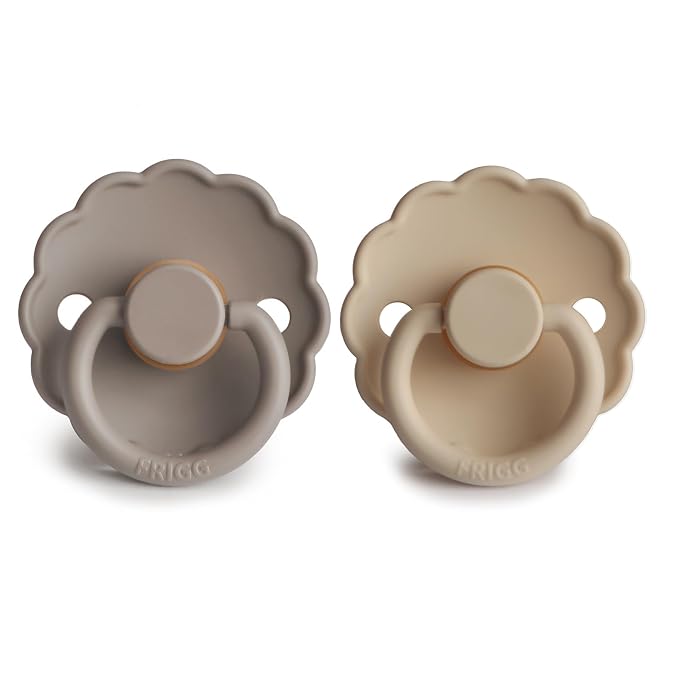 FRIGG Daisy Natural Rubber Baby Pacifier | Made in Denmark | BPA-Free 2-Pack - Image 2
