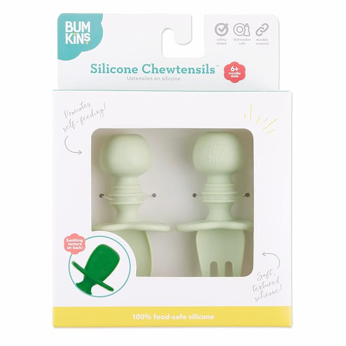 Bumkins Baby Utensils Set, Chewtensils Silicone Spoons - Image 7
