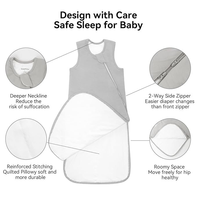 BubblePanda Rayon Made from Bamboo Sleep Sack 2t-3t 0.5 Tog Soft Lightweight - Image 3
