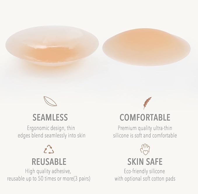 Nipple Covers 3 Pairs, Nipple Pasties - Image 2