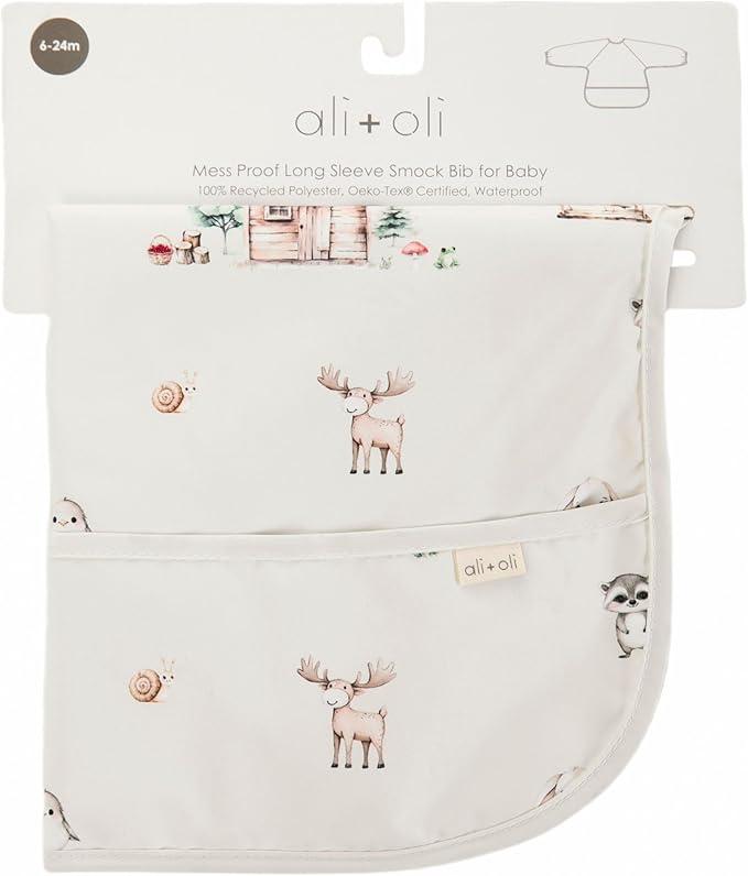 Ali+Oli Smock Bibs for Babies, BPA-Free Oeko-Tex Certified, Waterproof Baby - Image 7