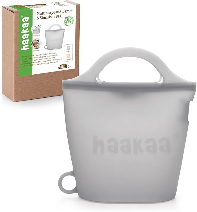 Haakaa Silicone Travel Microwave Steamer & Steriliser Bag, 30oz/900ml Reusable by haakaa