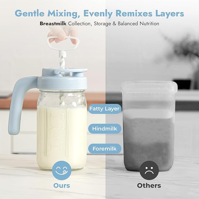 Papablic Glass Breastmilk Pitcher, Formula Mixing Pitcher - Image 3