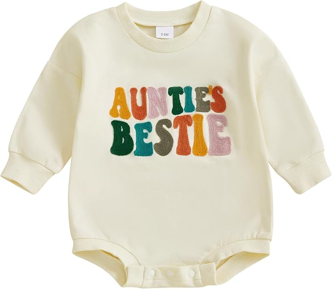 VISGOGO Newborn Infant Baby Boy Girls Oversized Romper Little Dude Sweater by VISGOGO