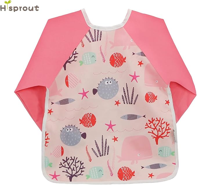 Infant Toddler Baby Waterproof Sleeved Bib, Bib - Image 2