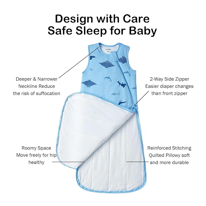 BubblePanda Rayon Made from Bamboo Sleep Sack 0-6 Months 0.5 Tog Soft Newborn - Image 3