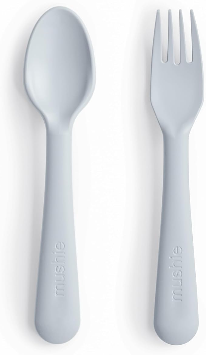 mushie Flatware Fork and Spoon Set by mushie
