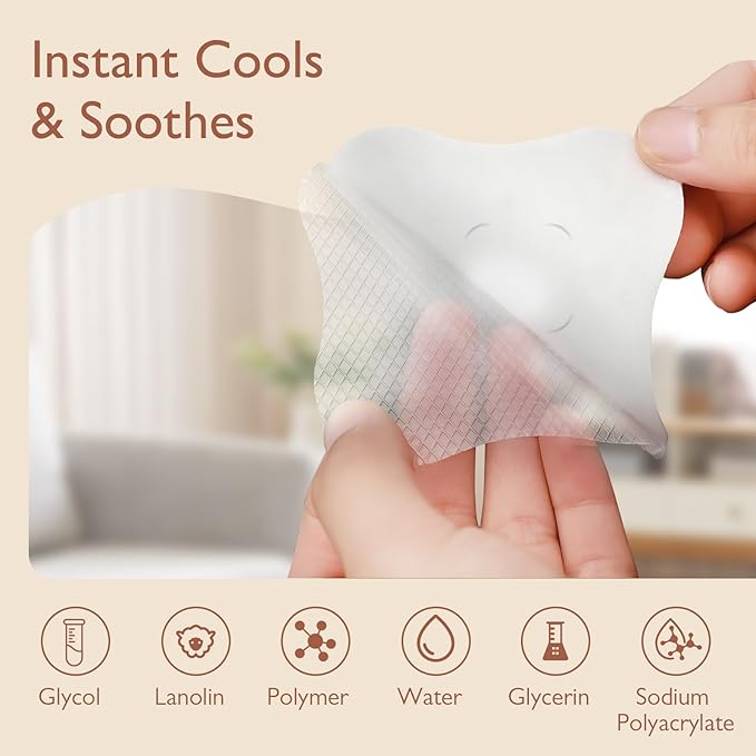 Hydrogel Soothing Gel Pads for Breastfeeding: Breast Pads Reusable for Instant - Image 4