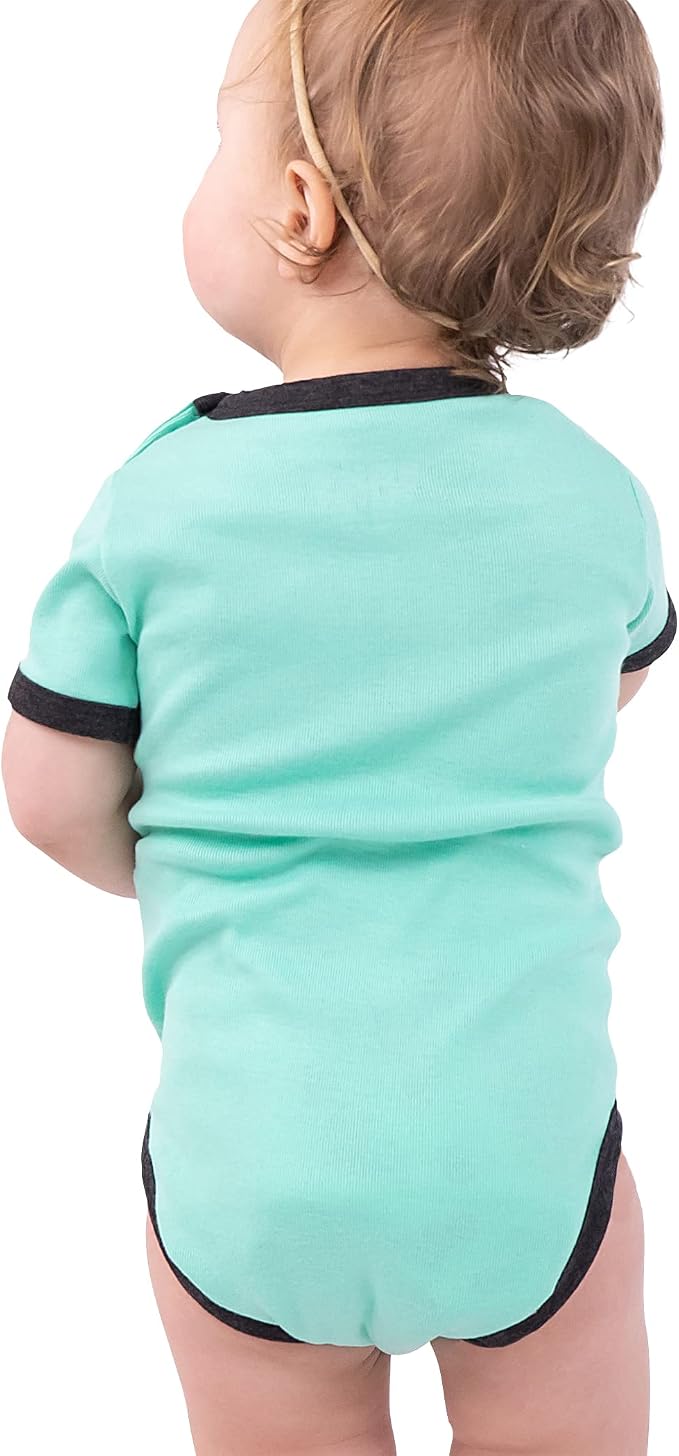 Lazy One Cute Unisex Baby Bodysuit, Cute Animal Designs, 6-18 Months - Image 4