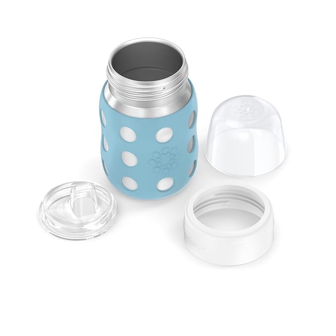 Lifefactory 8-Ounce Stainless-Steel Vacuum-Insulated Wide-Neck Baby Bottle - Image 4