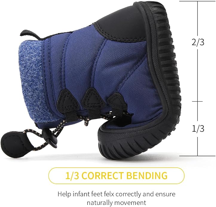 BMCiTYBM Toddler Baby Winter Snow Boots Boy Girl Faux Fur Warm Non Slip First - Image 4