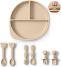 Silicone Baby Feeding Set Plates and Utensils Set by WiLLBEttER