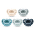 NUK 100% Silicone Comfy Orthodontic Pacifiers, 0-6 Months, Timeless Collection by NUK
