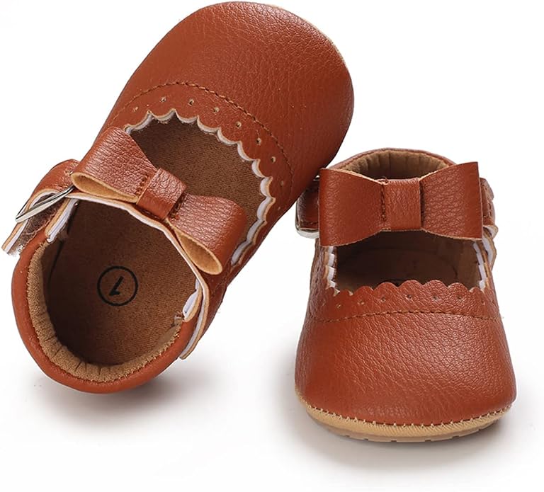 COSANKIM Baby Girls Mary Jane Flats Shoes Anti-Slip Rubber Sole Infant Toddler - Image 4