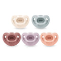 NUK 100% Silicone Comfy Orthodontic Pacifiers, 0-6 Months, Timeless Collection by NUK