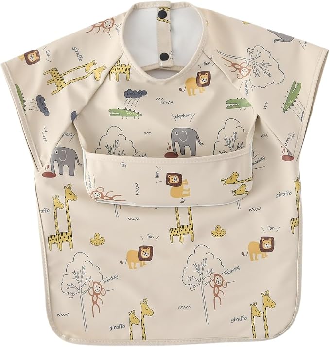 GZMM Waterproof Baby Bibs, Infant Toddler Extra Cover Feeding Bib by GZMM