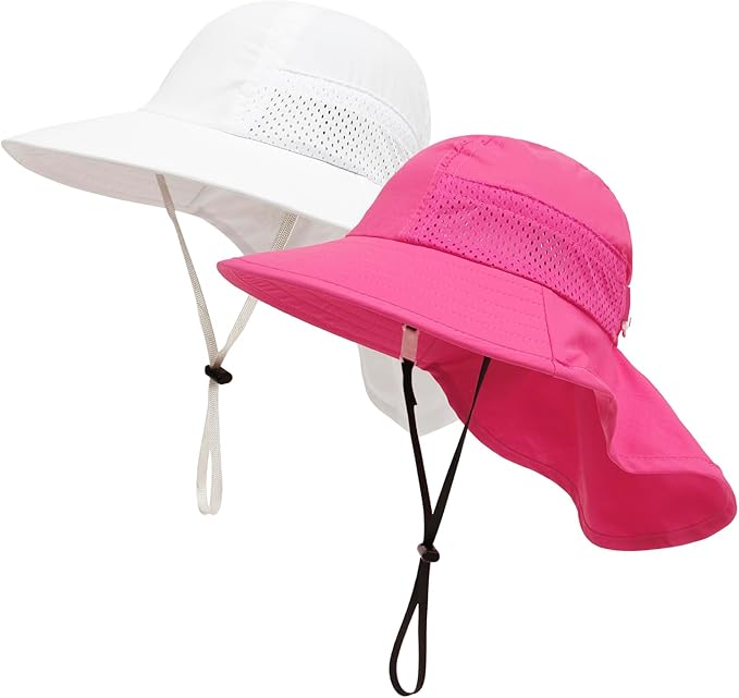 XIAOHAWANG Girls Sun Hat Baby Beach Hats Boys UPF 50+ Kids Summer Protection by XIAOHAWANG