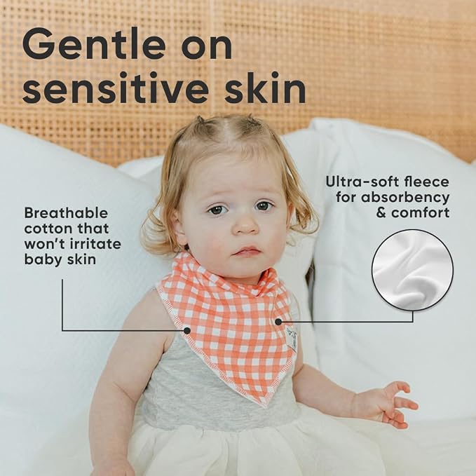 Copper Pearl 4 Pack Soft Cotton Baby Bibs - Image 4