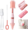 Travel Bottle Brush, 6-in-1 Portable Travel Bottle Cleaner Kit by AnivonaDirect