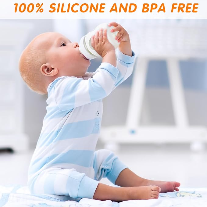 Silicone Sleeves for Avent Glass Natural Baby Bottle, 4 Pack Bottles Shatter - Image 2