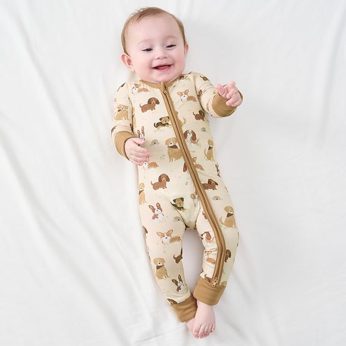 pureborn Baby Infant Boys Girls Sleeper Snug Fit Viscose from Bamboo Pajamas - Image 2
