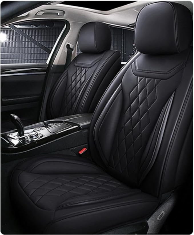 Leather Car Seat Covers for Volkswagen Atlas 2019-2023 Waterproof, Breathable by ijesign