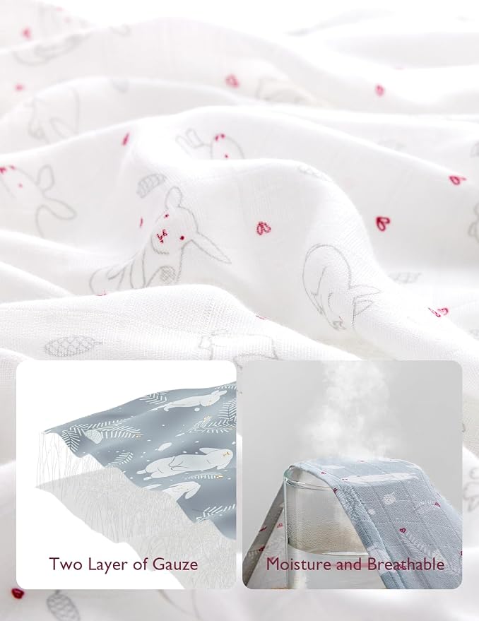 Momcozy Muslin Swaddle Blankets, Ultra Soft Neutral Baby Essentials Must Haves - Image 4