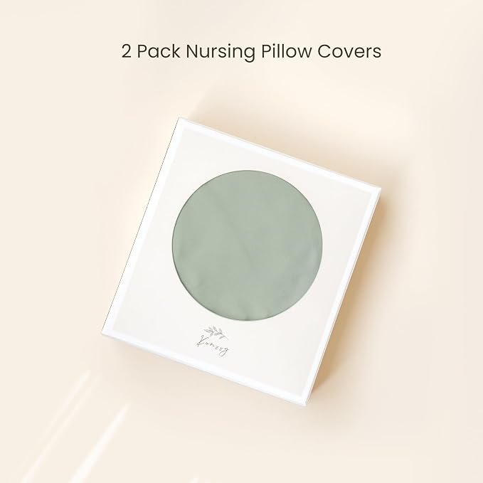 Konssy 2 Pack Nursing Pillow Covers, Stretchy and Soft Nursing Cover - Image 6