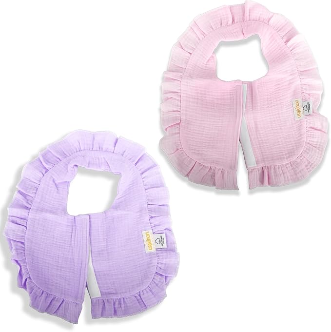 usakinon® 100% Organic Muslin Cotton Baby Bibs 2 Pack – Soft, Absorbent & Safe by Usakinon