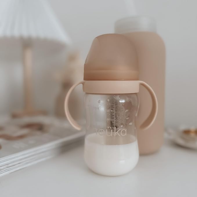 noüka Transitional Baby Bottle/Sippy Cup | Non Spill | Easy Grip Double Handles - Image 6