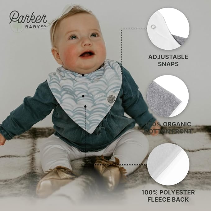 Parker Baby Bandana Drool Bibs 8 Pack Baby Bibs - Image 4