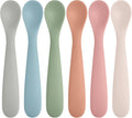 6 Pack Silicone Baby Spoons, Baby Spoons Self Feeding 6 Months+, BPA Free by Eascrozn