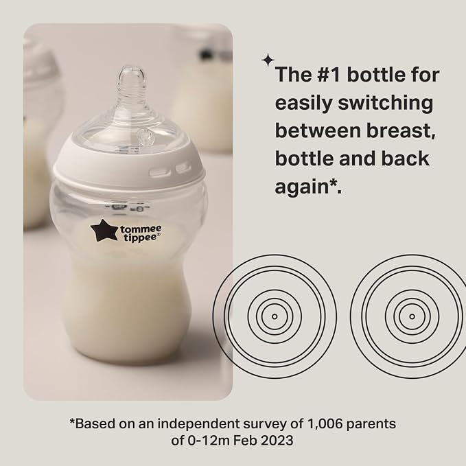Tommee Tippee Natural Start Anti-Colic 5 oz BPA Free Baby Bottle, Newborn 0+ - Image 2