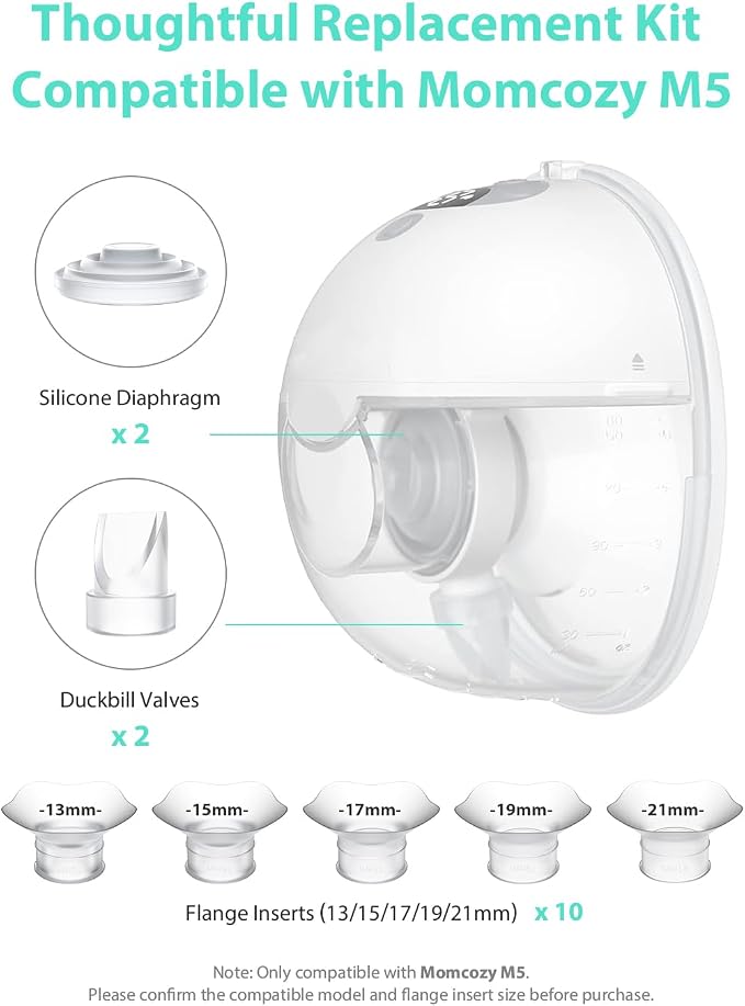 Wearable Breast Pump Replacement Set, Compatible - Image 2