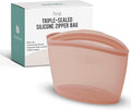 Premium Platinum Silicone Reusable Food Storage Bag 6.3 Cup, Airtight Zip Lock by FIRGI-FirstGift