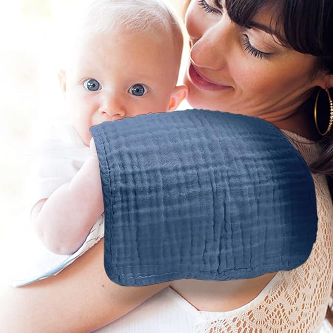 Yoofoss Muslin Burp Cloths for Baby 10 Pack 100% Cotton Baby Washcloths for - Image 3