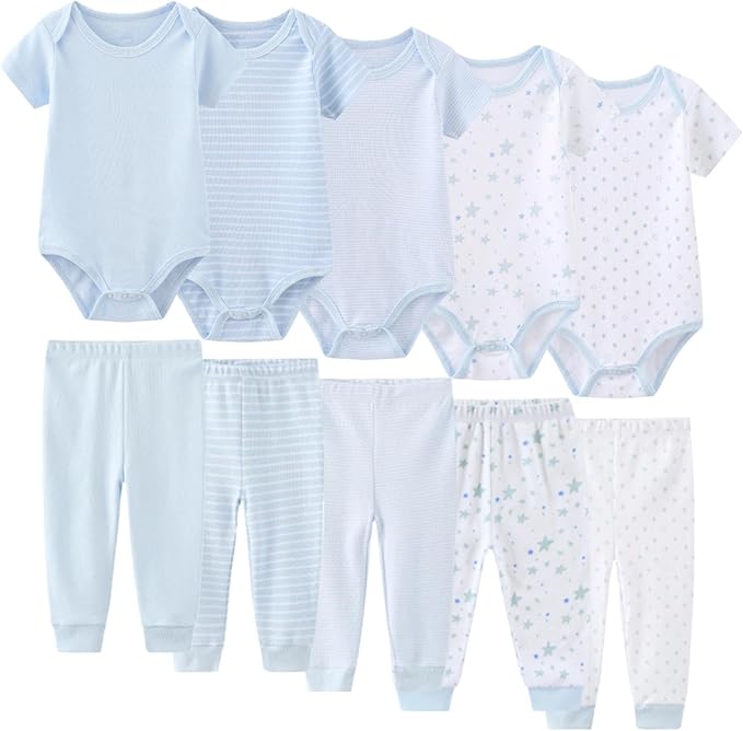 Unisex Baby Boy Girl Pants Sets 10 pack Cotton Casual New born Clothes Comfort by JELYLOVE