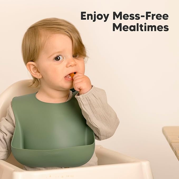 KeaBabies 2-Pack Silicone Baby Bibs - Image 9