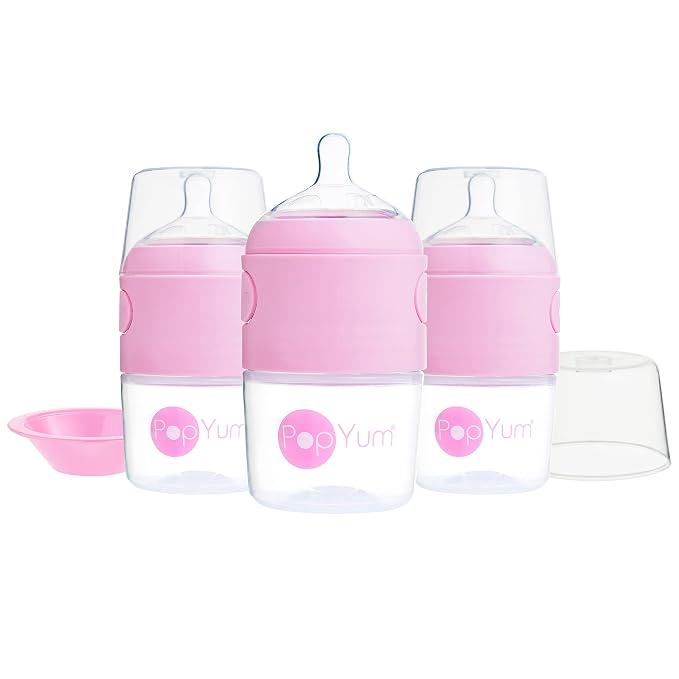 PopYum 5 oz Pink Anti-Colic Formula Making/Mixing/Dispenser Baby Bottles - Image 8