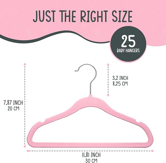 25 Premium Baby Velvet Hangers - Image 2