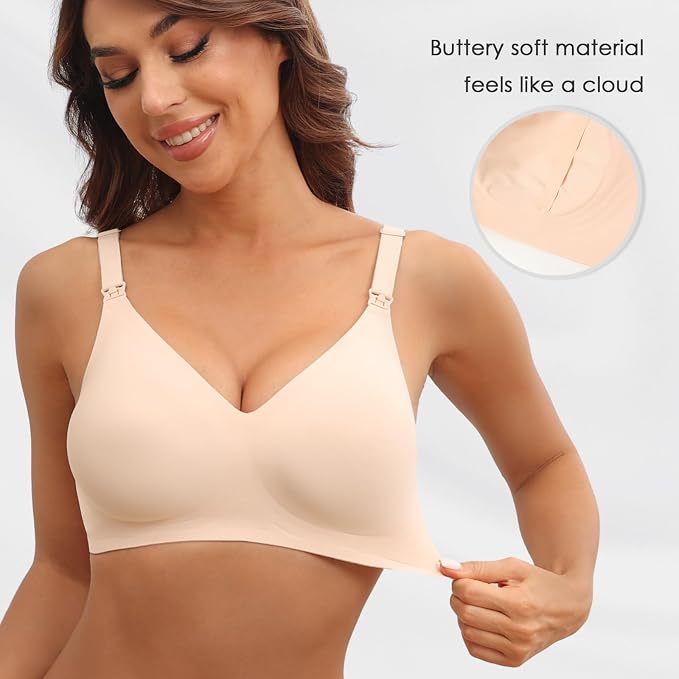As Fairy Seamless Nursing Bras for Breastfeeding Soft Wireless Sleep Maternity - Image 2