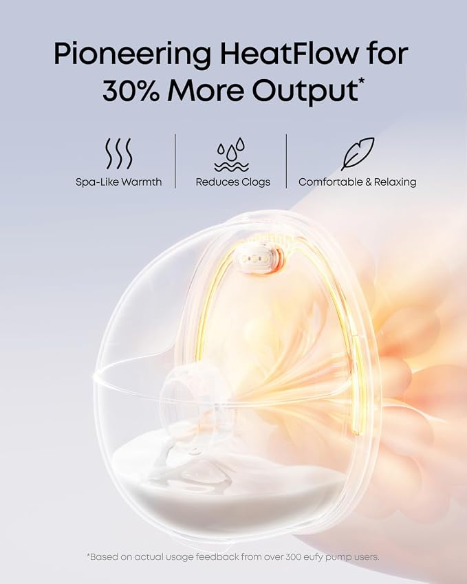 eufy Security Heated Breast Pump Hands-Free E20, Wearable - Image 2