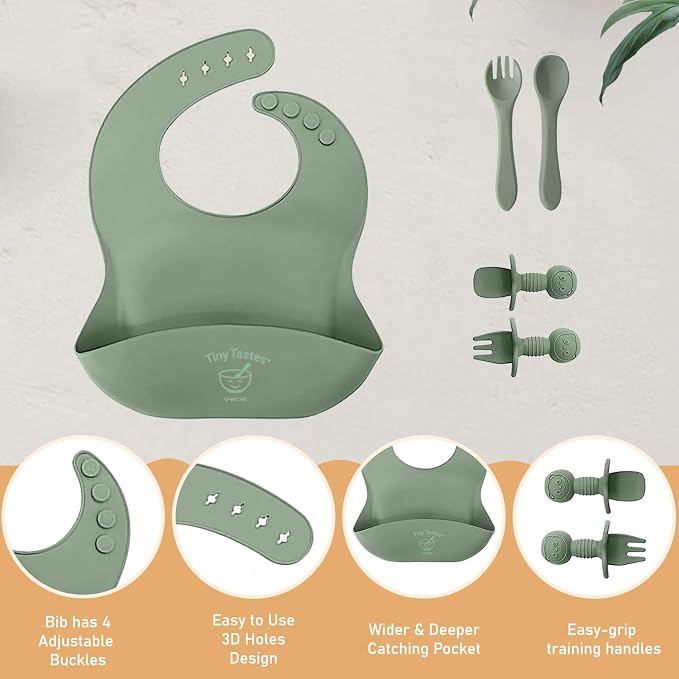 10-Piece Silicone Baby Feeding Set – BPA-Free, Spill-Proof Suction Plate - Image 5