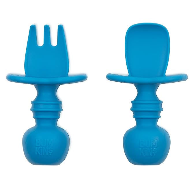 Bumkins Baby Utensils Set, Chewtensils Silicone Spoons by Bumkins