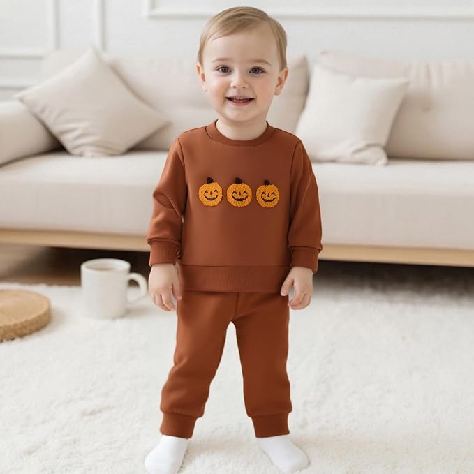 Fernvia Toddler Baby Girl Clothes 3 6 9 12 18 24 Months Fall Outfits Solid Long - Image 2