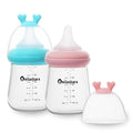 Glass Baby Bottles with Natural Response Nipple Size S by Beilastar-x