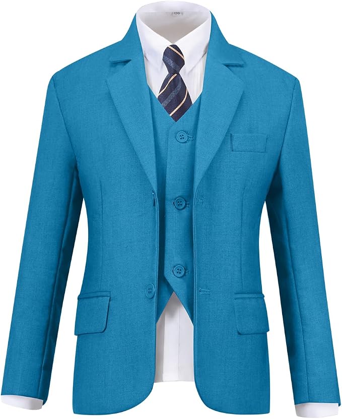 Visaccy Boys Suits Slim Fit Dress Clothes Ring Bearer Outfit - Image 3